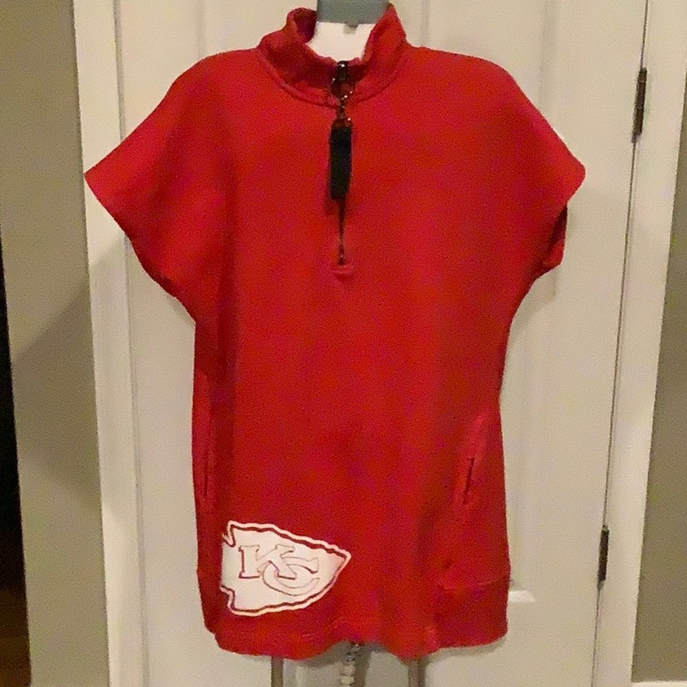 DKNY sport Kansas City Chiefs fleece half zip dress